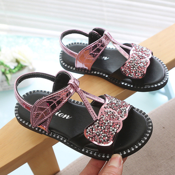 Μοντέρνα παιδικά σανδάλια με μπροκάρ σε διάφορα χρώματα