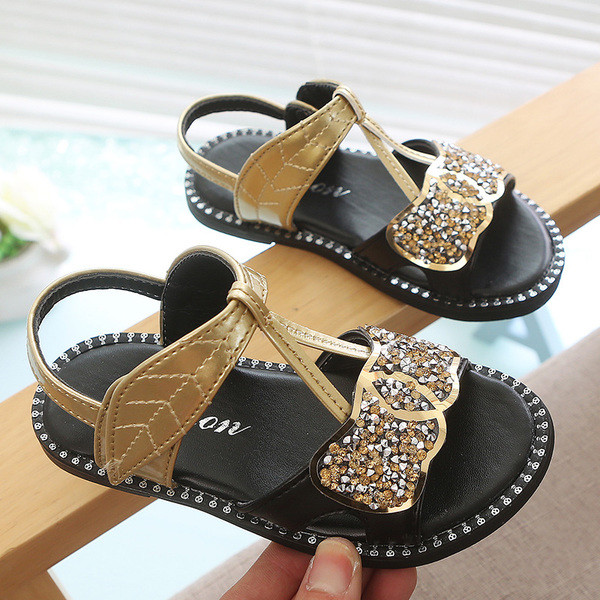 Μοντέρνα παιδικά σανδάλια με μπροκάρ σε διάφορα χρώματα