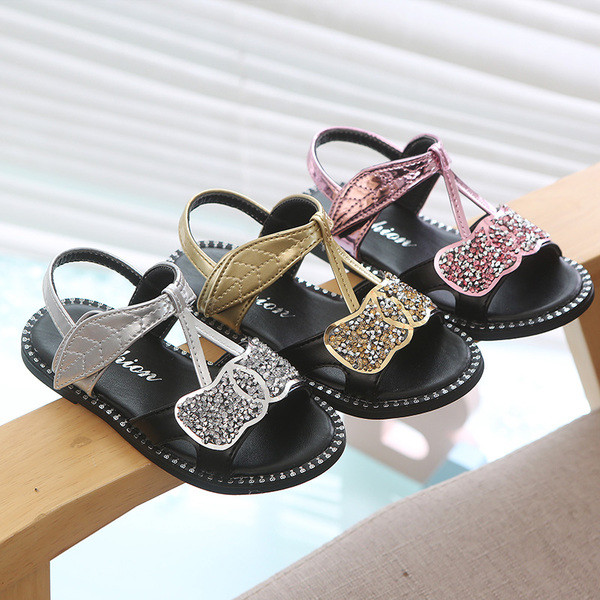 Μοντέρνα παιδικά σανδάλια με μπροκάρ σε διάφορα χρώματα