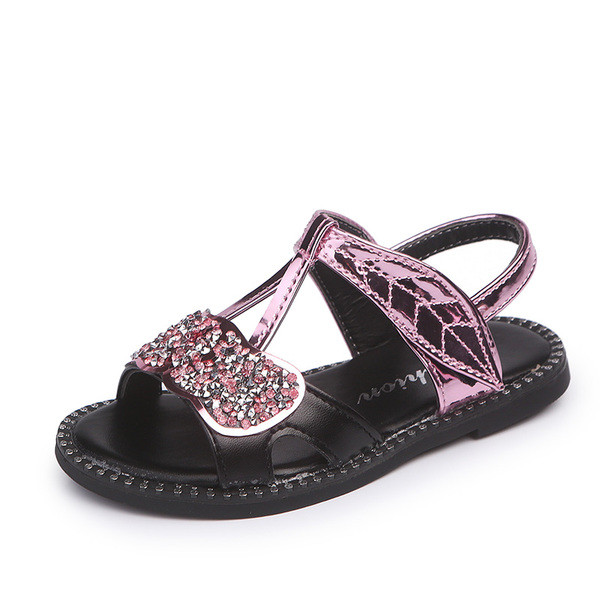 Μοντέρνα παιδικά σανδάλια με μπροκάρ σε διάφορα χρώματα