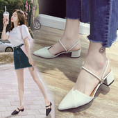 Modern női szandál eko bőrből fehér és fekete színben