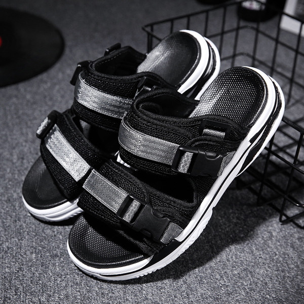 Sandale moderne pentru bărbați cu talpă plate în trei culori