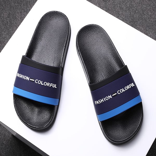 Casual αντρικές  παντόφλες με επιγραφή σε τρία χρώματα