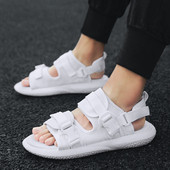 Modern férfi szandál három színben, lapos talppal