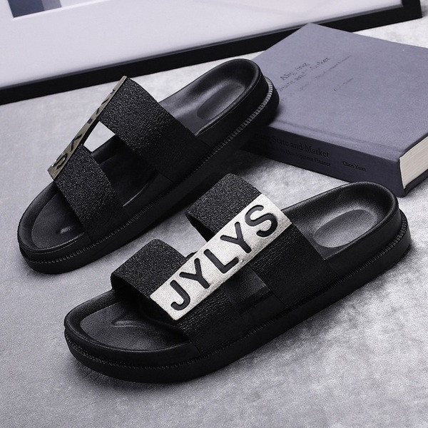 Modern férfi papucs fekete felirattal