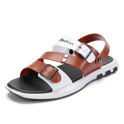 Sandale casual barbatesti cu inscriptie in trei culori