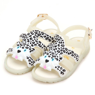 Sandale moderne pentru fete pentru copii în alb, negru și maro