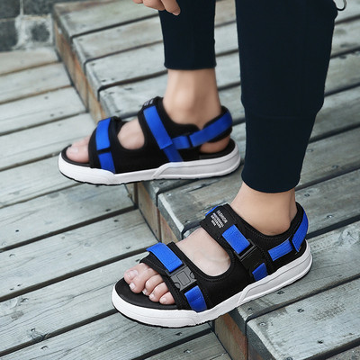 Férfi szandál három színben, lapos talppal