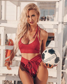 ÚJ modern kétrészes fürdőruha magas derékkal, fekete és piros színben