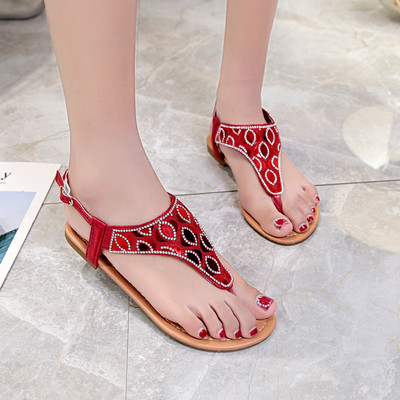 Alkalmi női szandál lapos talppal több színben