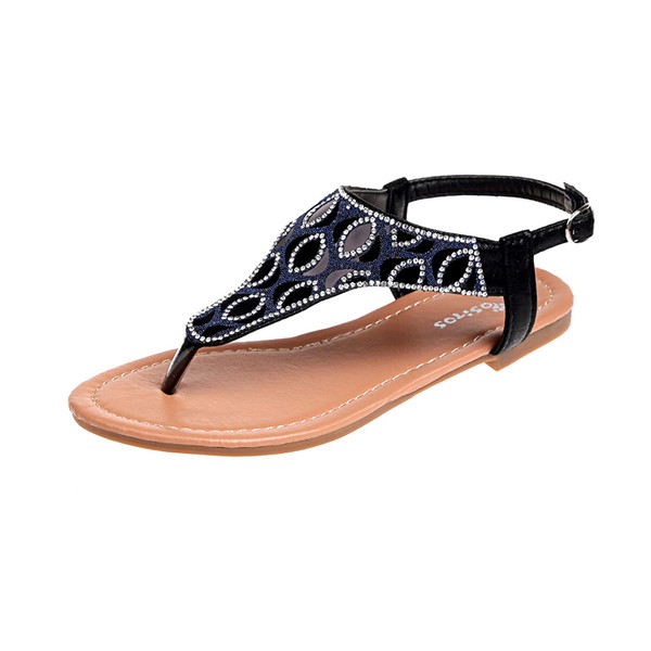 Alkalmi női szandál lapos talppal több színben