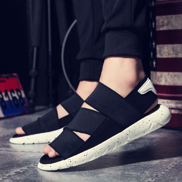 Sandale barbatesti stilate in trei culori cu talpa groasa