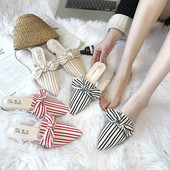 Modern női csíkos papucs három színben