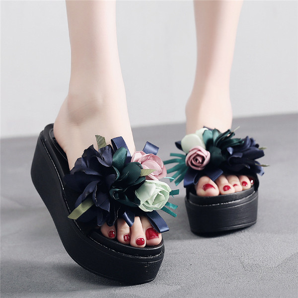 Papuci de damă cu platformă în trei culori