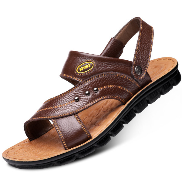 Modern férfi szandál eco bőrből két modell