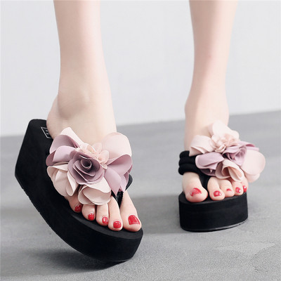 Papuci de damă cu element de flori 3D în mai multe culori