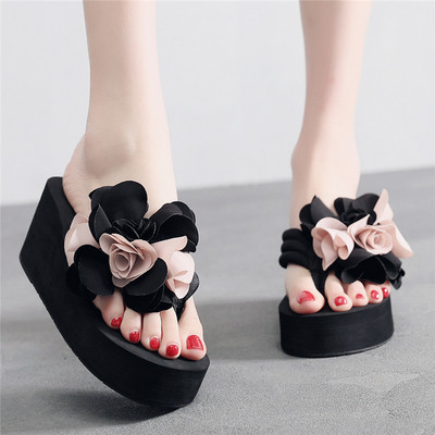 Papuci de damă cu element de flori 3D în mai multe culori