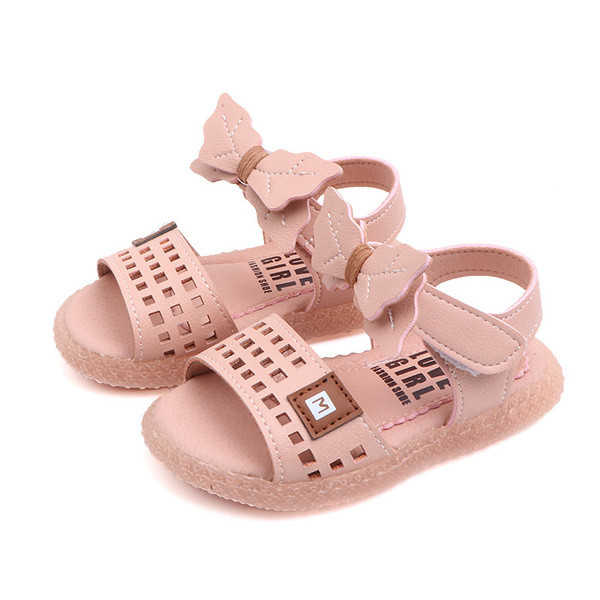 Alkalmi gyerekszandál lányoknak rózsaszín és fehér színben