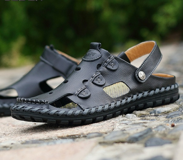 Stílusos férfi szandál eko bőrből három színben