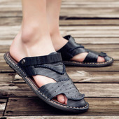 Modern férfi szandál három színű eco bőrből