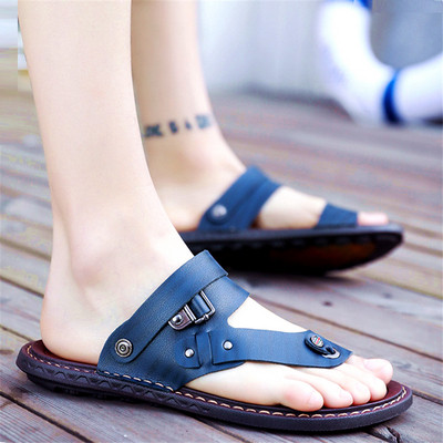 Alkalmi férfi szandál csattal, három színben