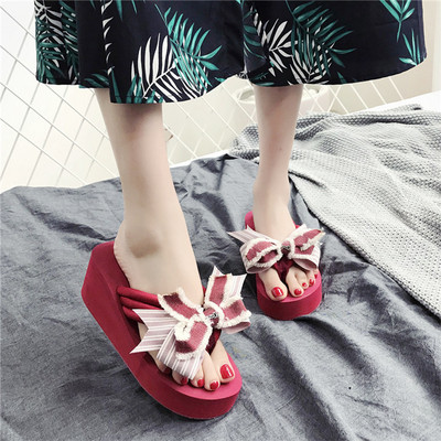 Papuci eleganti de dama cu panglica in negru si visiniu