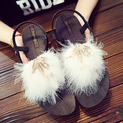 Alkalmi női szandál pehellyel és kövekkel