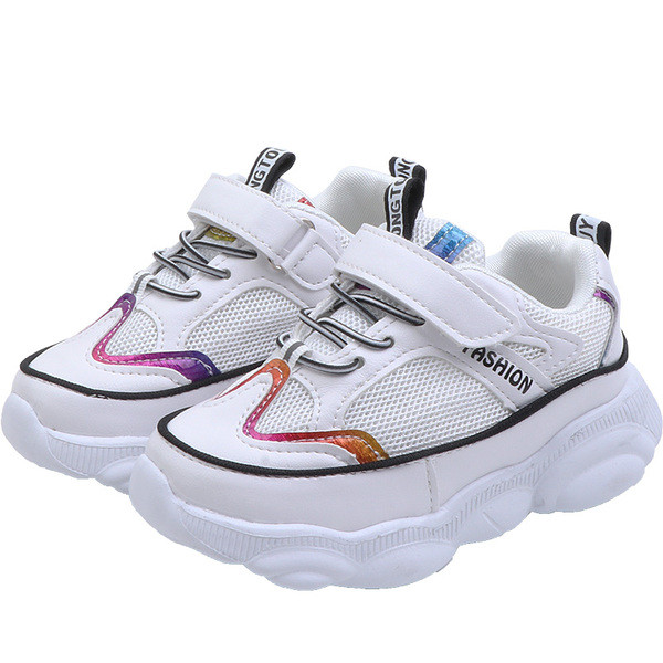 Modern gyerek tornacipő lányoknak fekete-fehér színben