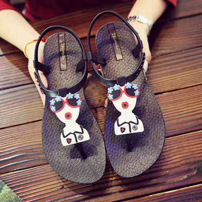 Alkalmi női szandál színes rátéttel