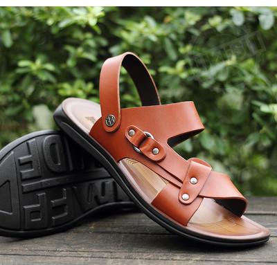 Κομψά ανδρικά σανδάλια  σε τρία χρώματα από οικολογικό δέρμα