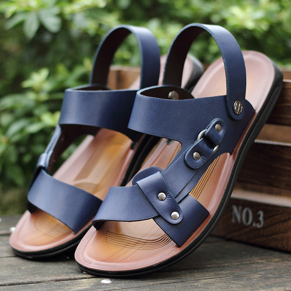 Κομψά ανδρικά σανδάλια  σε τρία χρώματα από οικολογικό δέρμα