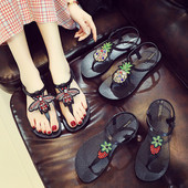 Sandale casual dama cu aplicatie si pietre