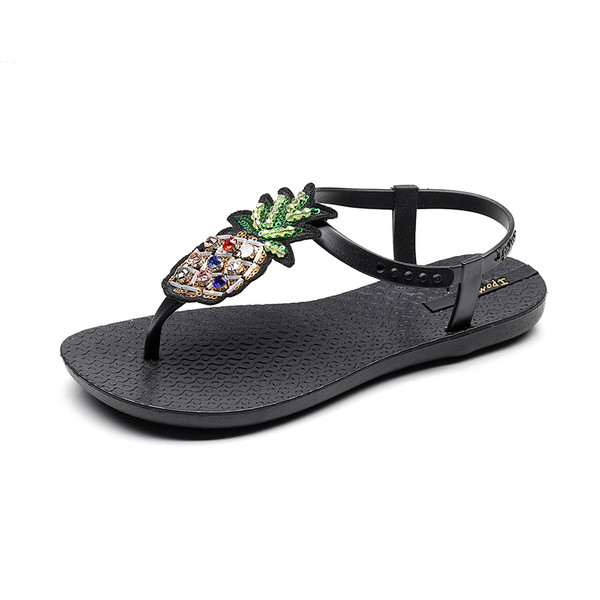 Sandale casual dama cu aplicatie si pietre