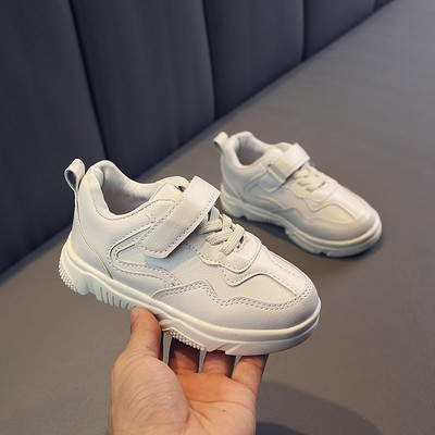 Eko bőrből készült alkalmi gyerek tornacipő három színben, fiúknak és lányoknak egyaránt