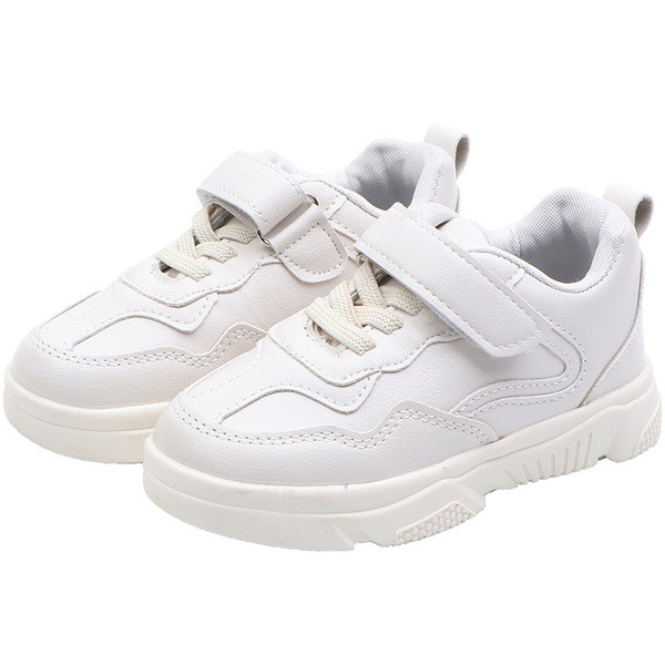 Eko bőrből készült alkalmi gyerek tornacipő három színben, fiúknak és lányoknak egyaránt