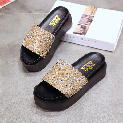 Alkalmi női papucsok és flitterek két színben