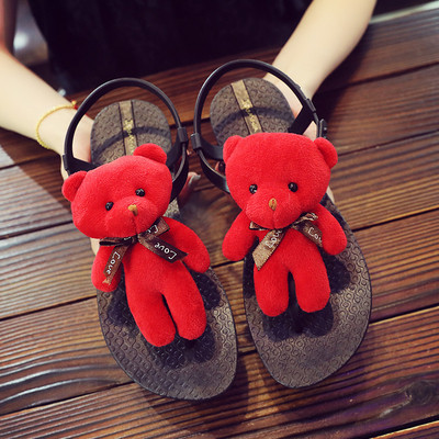 Sandale casual dama cu element 3D si talpa plata in trei culori