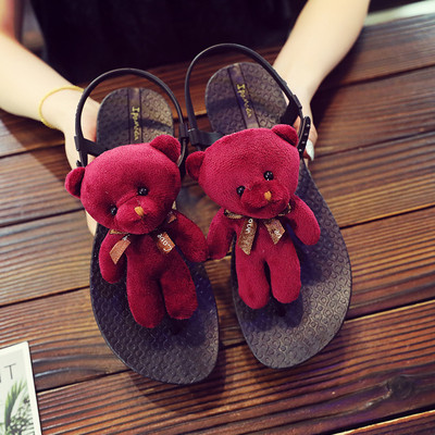 Sandale casual dama cu element 3D si talpa plata in trei culori