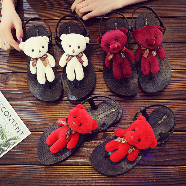 Sandale casual dama cu element 3D si talpa plata in trei culori