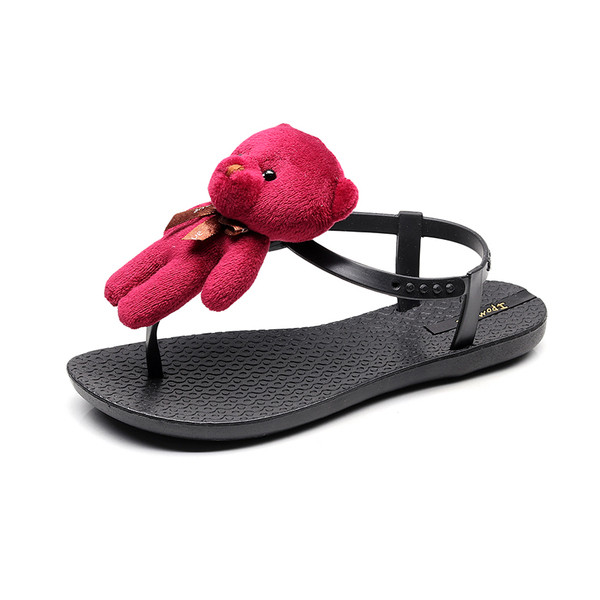 Sandale casual dama cu element 3D si talpa plata in trei culori