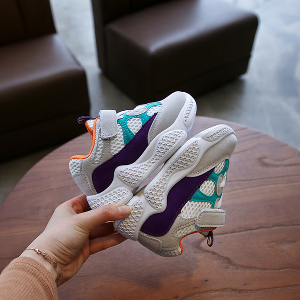 Adidași pentru copii de zi cu zi în verde și roz