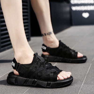 Modern férfi szandál fűzős két színben