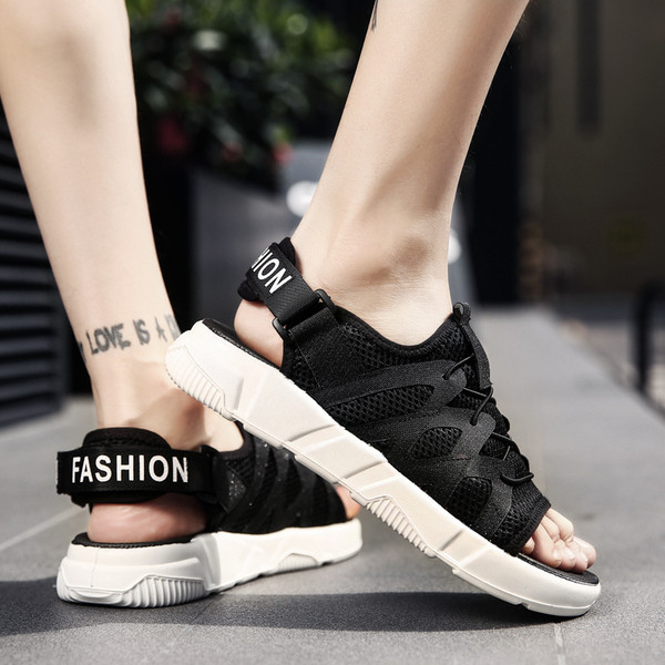 Modern férfi szandál fűzős két színben