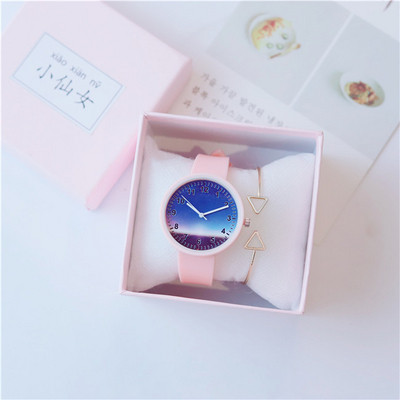 Γυναικείο ρολόι με λουρί σιλικόνης σε πέντε χρώματα