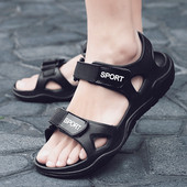 Alkalmi férfi szandál matricákkal és feliratokkal három színben