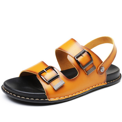 Öko bőrből készült férfi hétköznapi szandál két színben