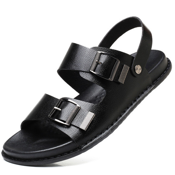 Öko bőrből készült férfi hétköznapi szandál két színben