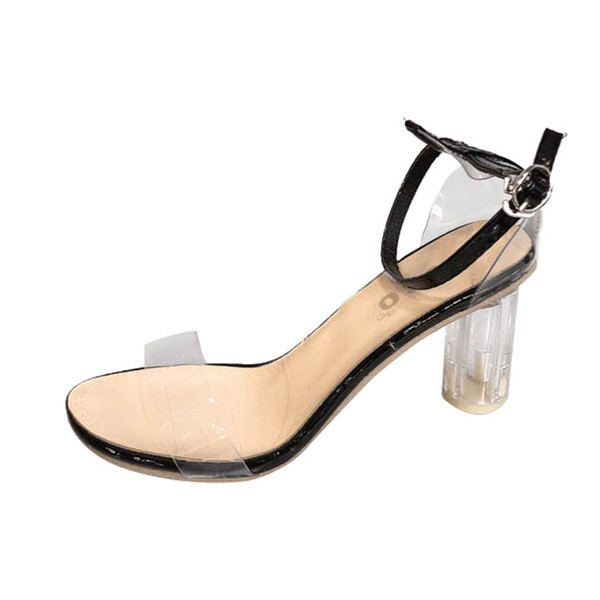 Μοντέρνα γυναικεία παπούτσια με διαφανή λουράκι σε τρία χρώματα