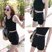 Alkalmi női rövidnadrág fehér és fekete színben - két modell