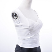 Γυναικείο μοντέρνο ελαστικό αμάνικο σε δύο χρώματα